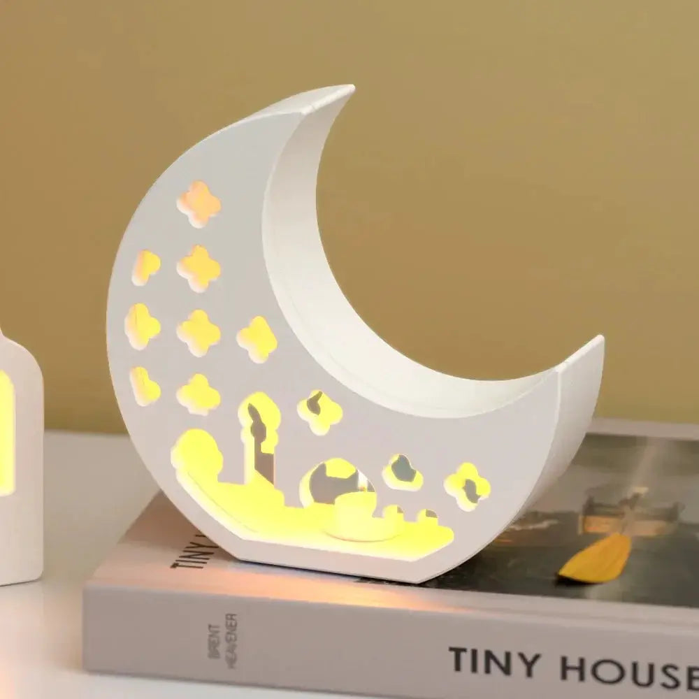 Lampshade - Hollow Silicone Moon Candle Holder by House Of Avana
