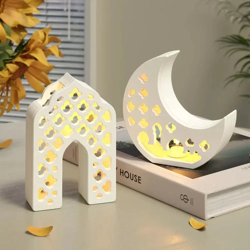 Lampshade - Hollow Silicone Moon Candle Holder by House Of Avana