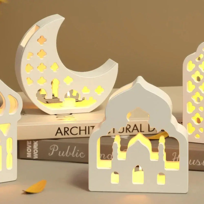 Lampshade - Hollow Silicone Moon Candle Holder by House Of Avana