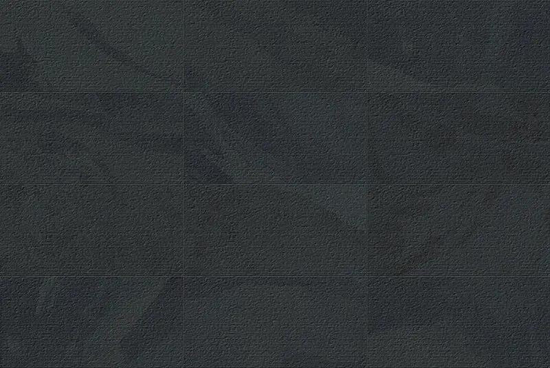 Veneer World Atelier Essence Combed Montauk Black Slate Look Porcelain Tiles 12x24 by landmarkceramics