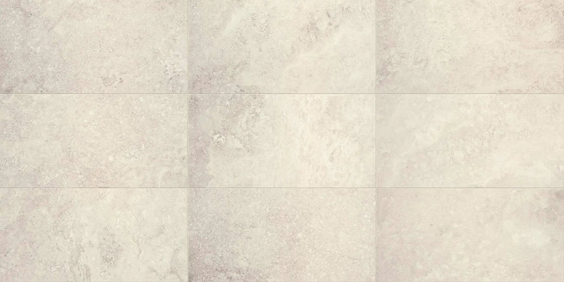 Trail Cross Cut Pearl Travertine Look Porcelain Tiles 12x24 by landmarkceramics