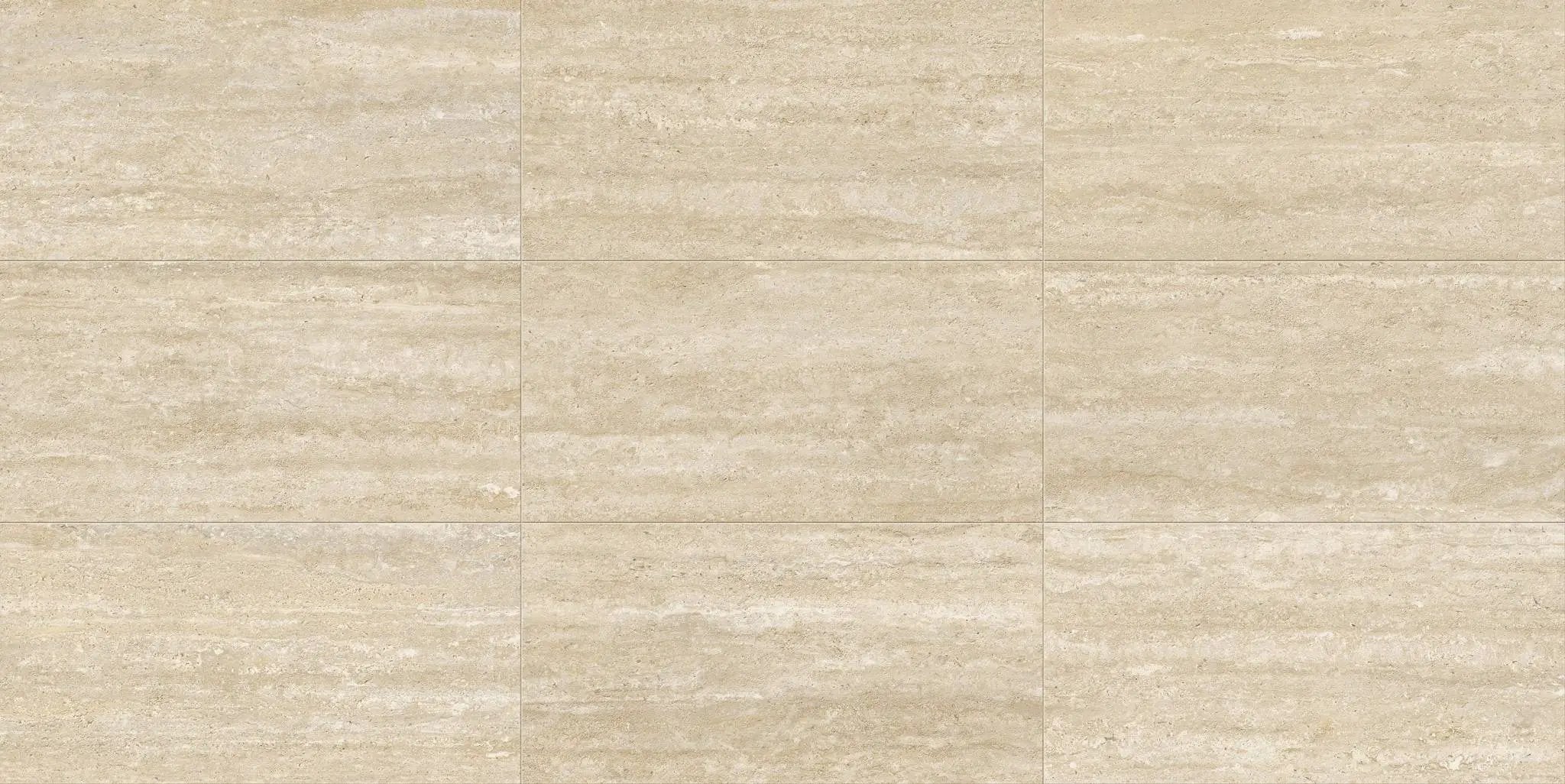 Trail Vein Cut Beige Mosaic B Travertine Look Porcelain Mosaics 12x12 by landmarkceramics