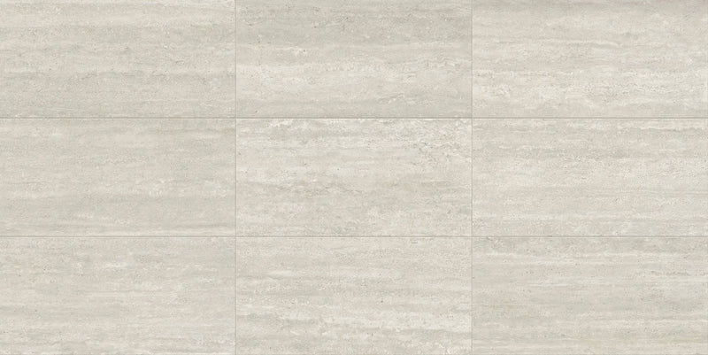 Trail Vein Cut Grey Herringbone Travertine Look Porcelain Mosaics 12x12 by landmarkceramics