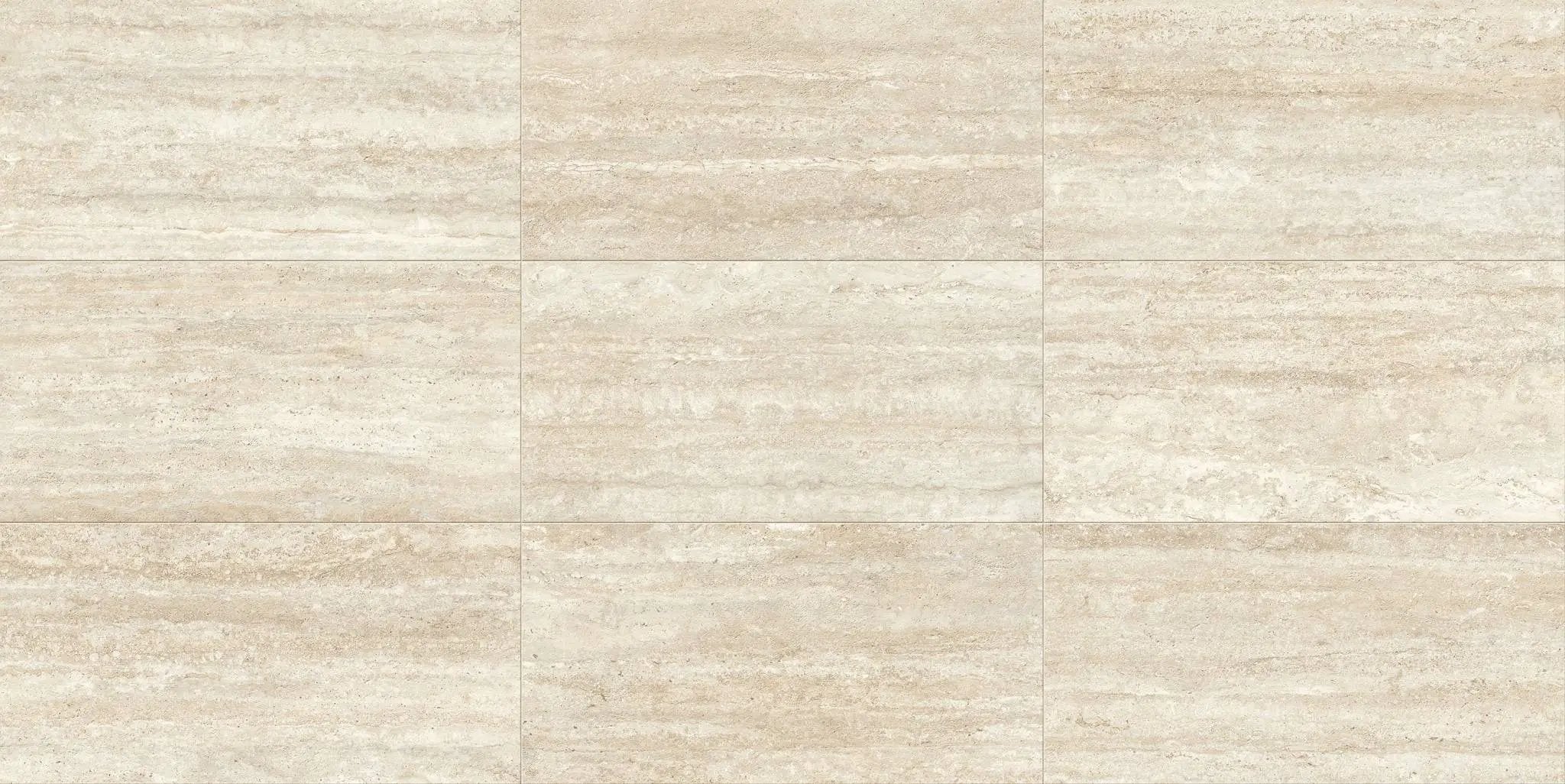 Trail Vein Cut Ivory Travertine Look Porcelain Tiles 12x24 by landmarkceramics