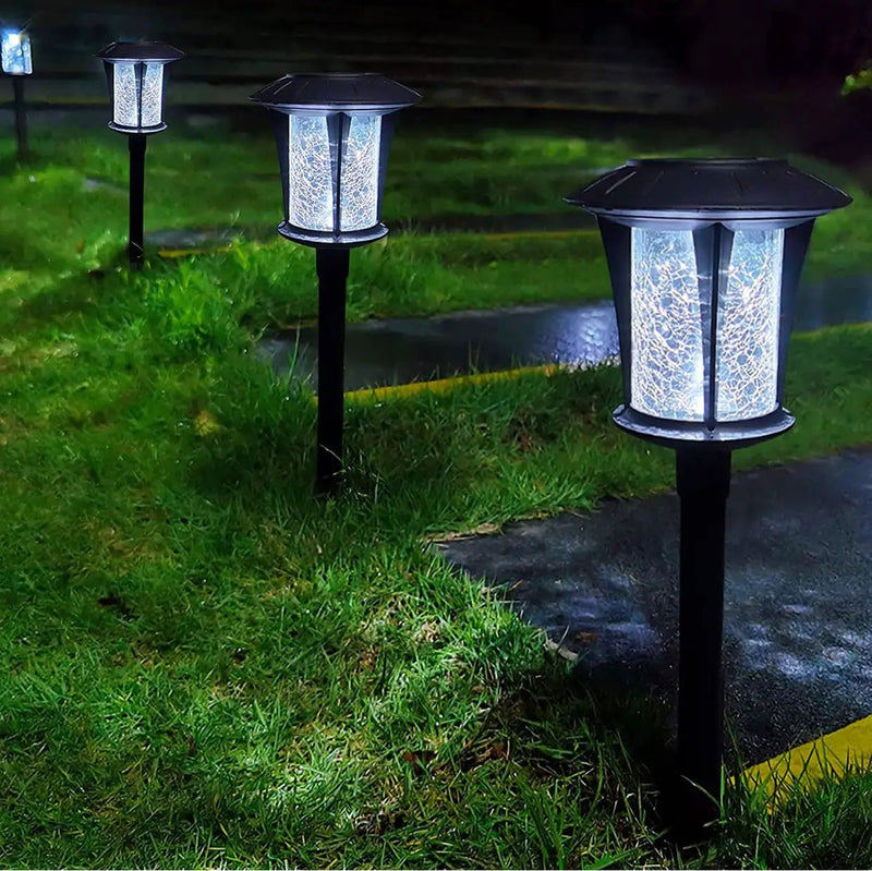LANSGARINE Solar LED lights Outdoor Garden Stakes(Glass) (12-Pack) by Outdoor Solar Outlet