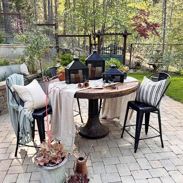 Perforated Iron Metal Lanterns, Set of Three by Decor Steals