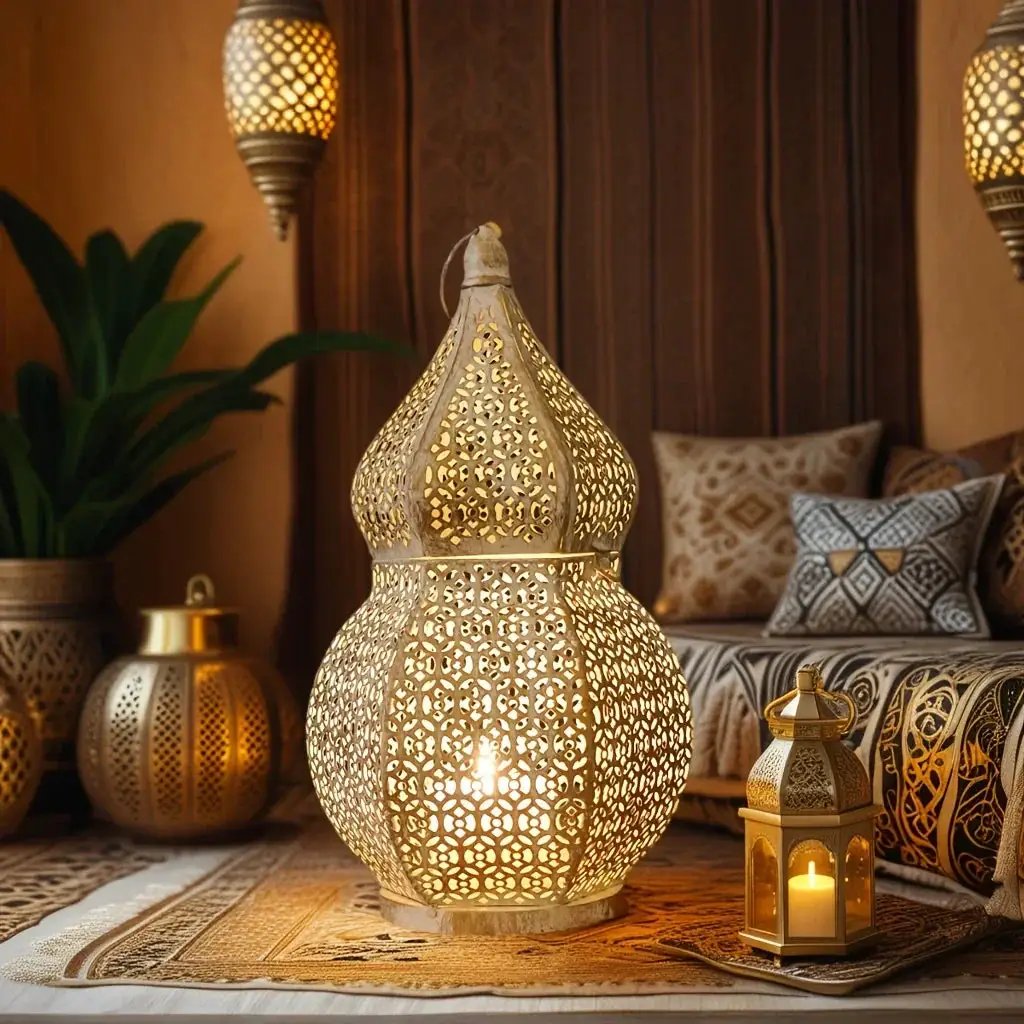 Lantern - Decorative Metal Tabletop by House Of Avana