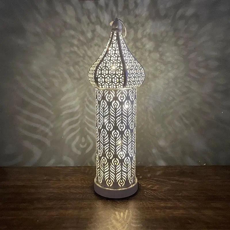 Lantern - LED Gold Wrought Iron by House Of Avana