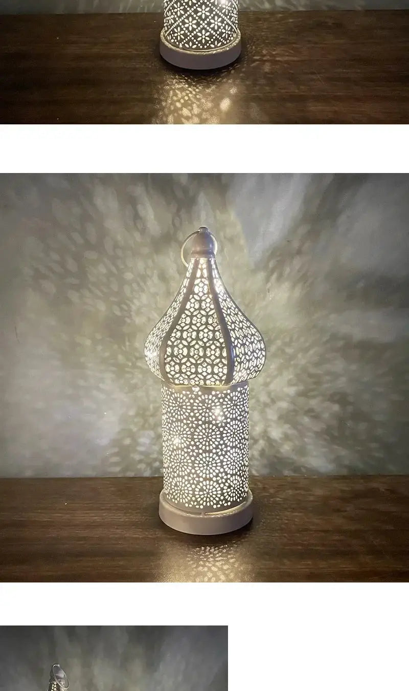 Lantern - LED Gold Wrought Iron by House Of Avana