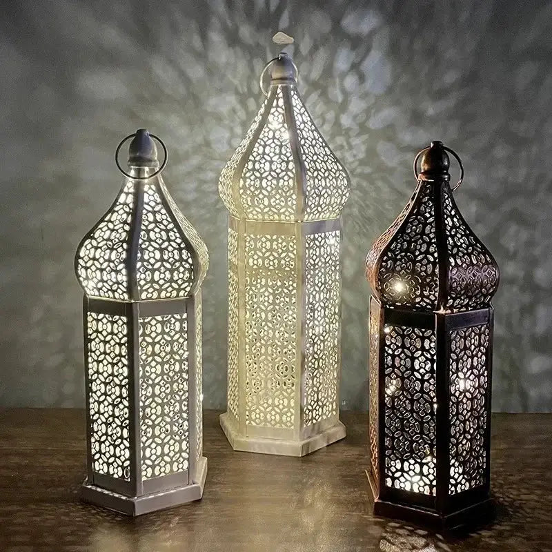 Lantern - LED Iron Moroccan Retro by House Of Avana