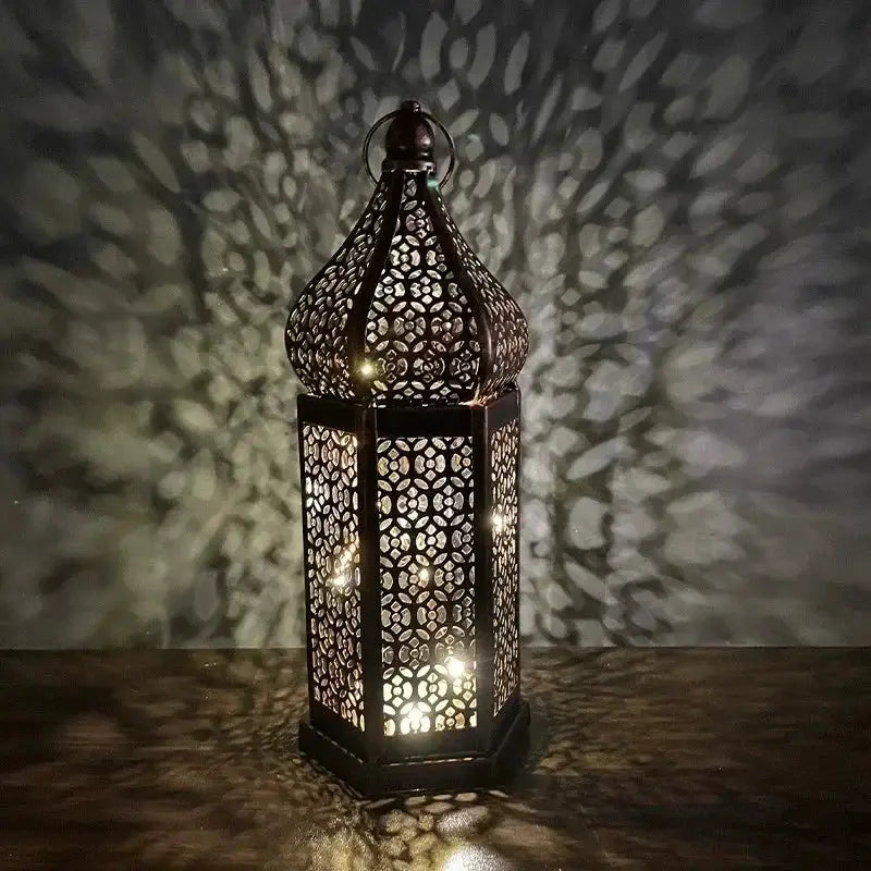 Lantern - LED Iron Moroccan Retro by House Of Avana
