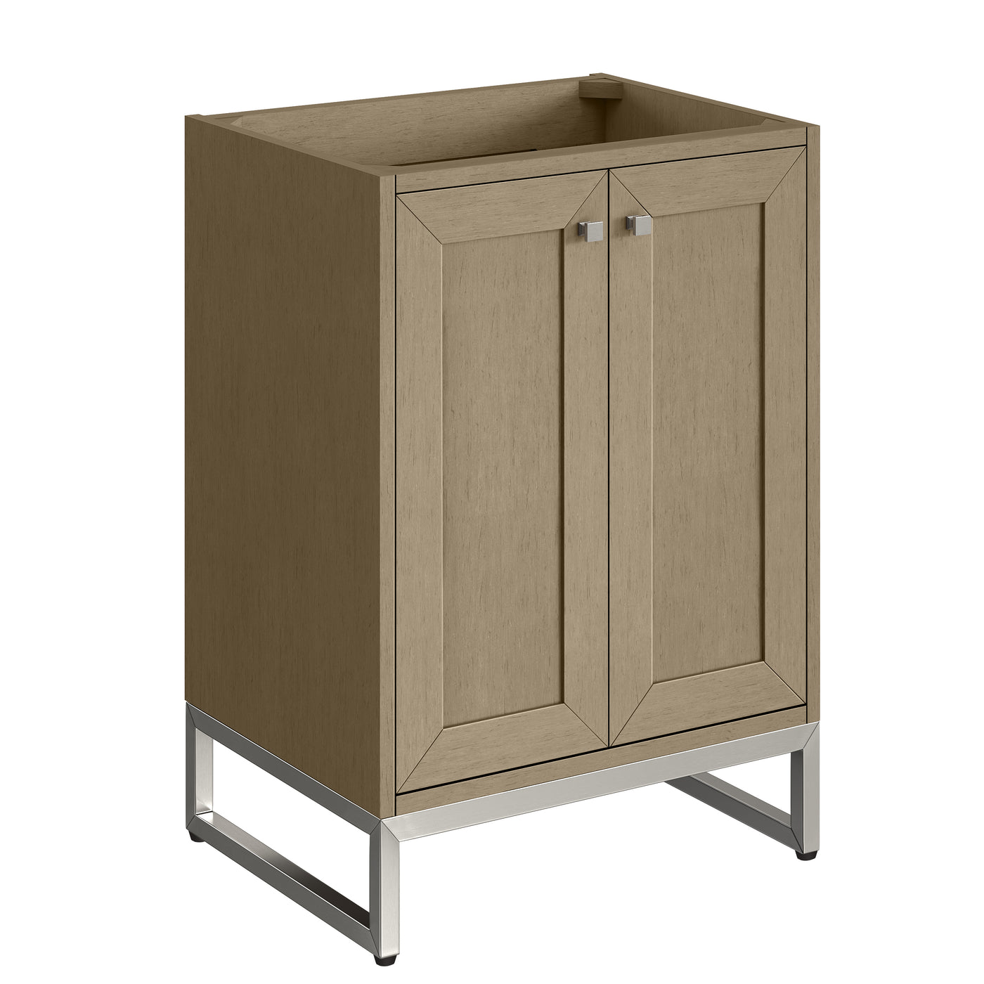 James Martin Chianti 24" Single Bathroom Vanity, Walnut Whisper with Select Your Top (Brushed Nickel) countertop