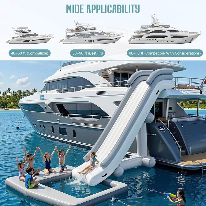 Large 16FT Commercial Inflatable Yacht Water Slide With Pump (SAK48172) by SAKSBY WHOLESALE