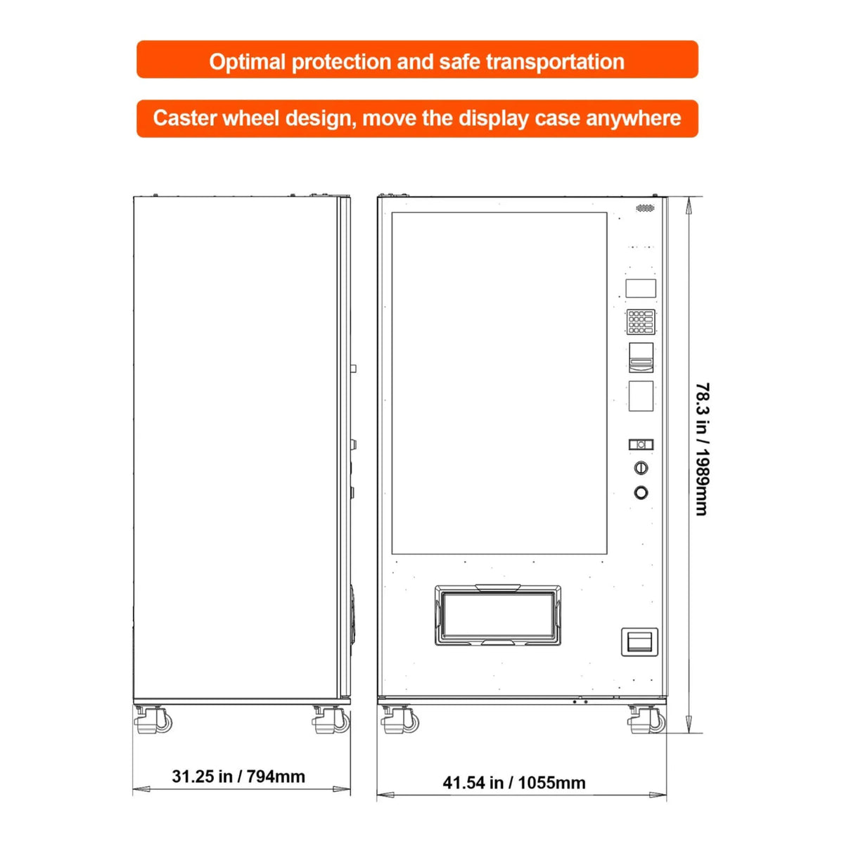 Large 60-Slot Commercial Snack And Drink Refrigerated Combo Vending Machine (SAK58735) by SAKSBY WHOLESALE