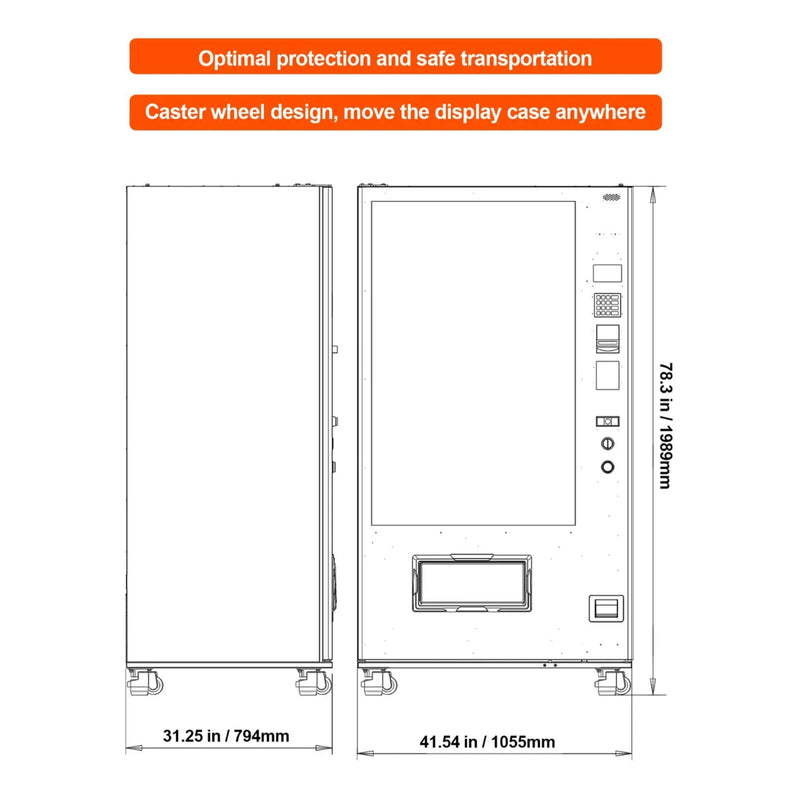 Large 60-Slot Commercial Snack And Drink Refrigerated Combo Vending Machine (SAK58735) by SAKSBY WHOLESALE