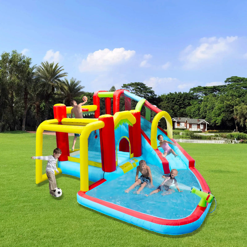 Large 7-In-1 Inflatable Water Slide Bouncer Pool With Climbing Wall (SAK60841) by SAKSBY WHOLESALE