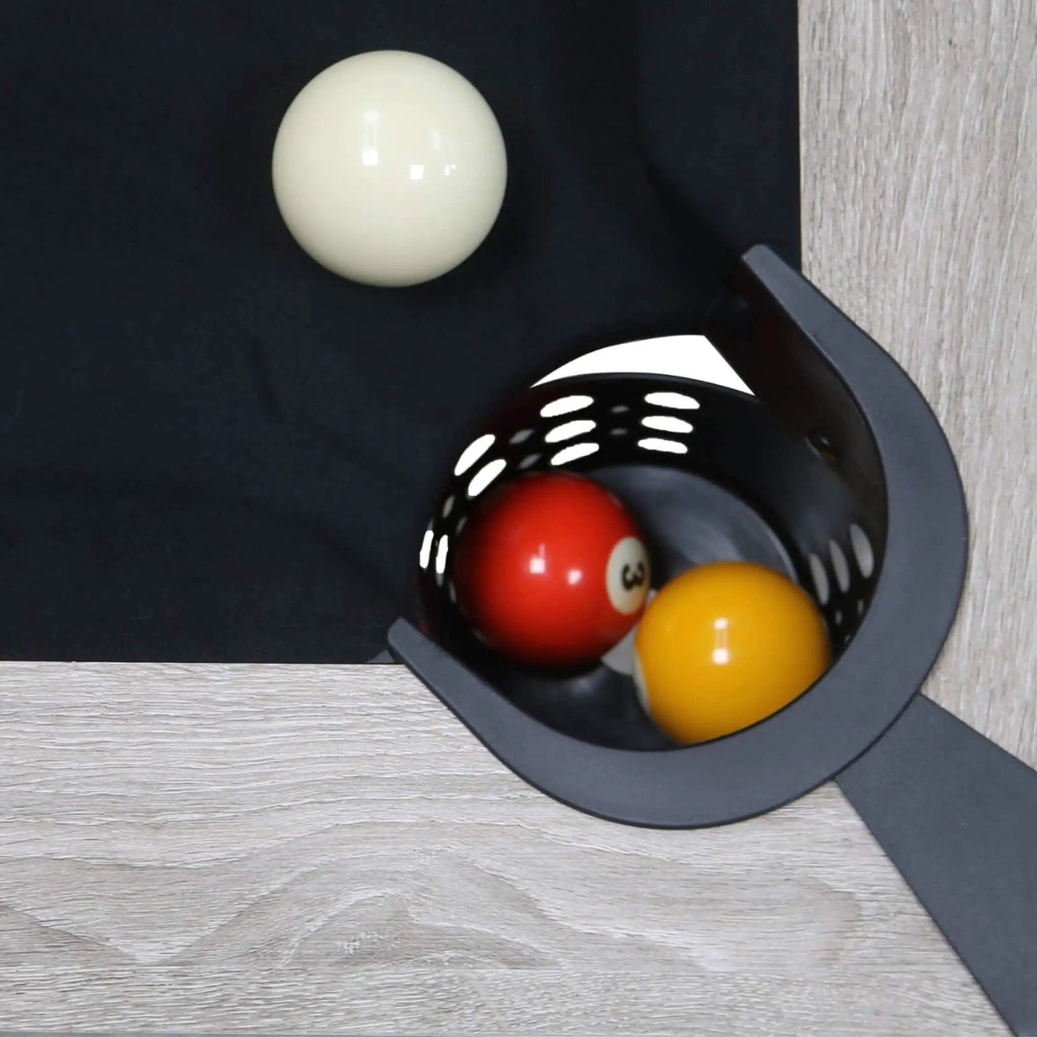 Large 84-Inch Rustic Gray Pool Table With Cues, Balls And X-Legs (SAK54361) by SAKSBY WHOLESALE