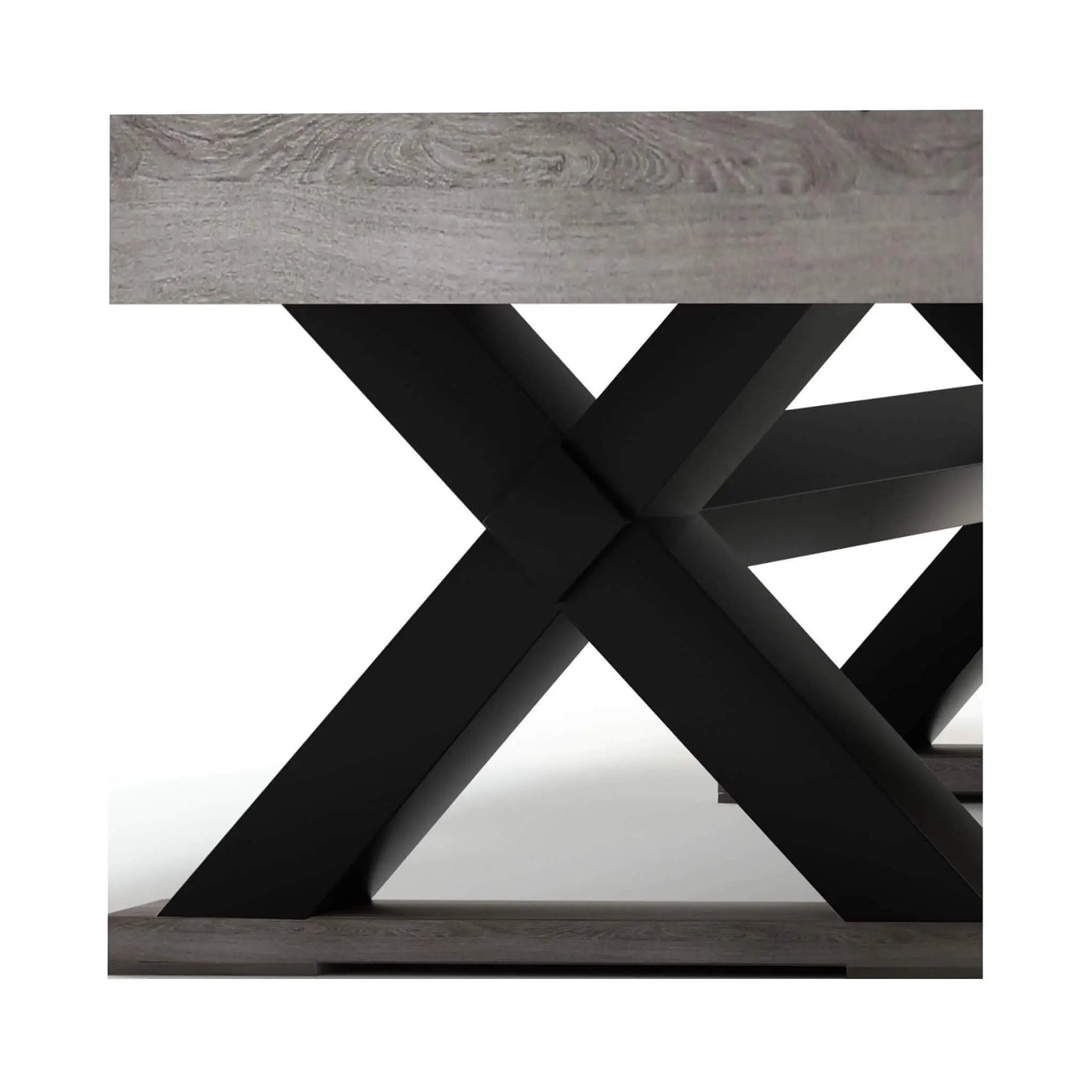 Large 84-Inch Rustic Gray Pool Table With Cues, Balls And X-Legs (SAK54361) by SAKSBY WHOLESALE