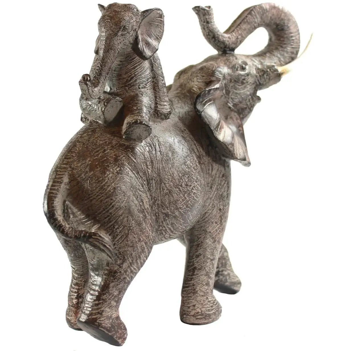 Large African Elephant and Calf Statue Decorative Home and Garden Decor by House Of Avana