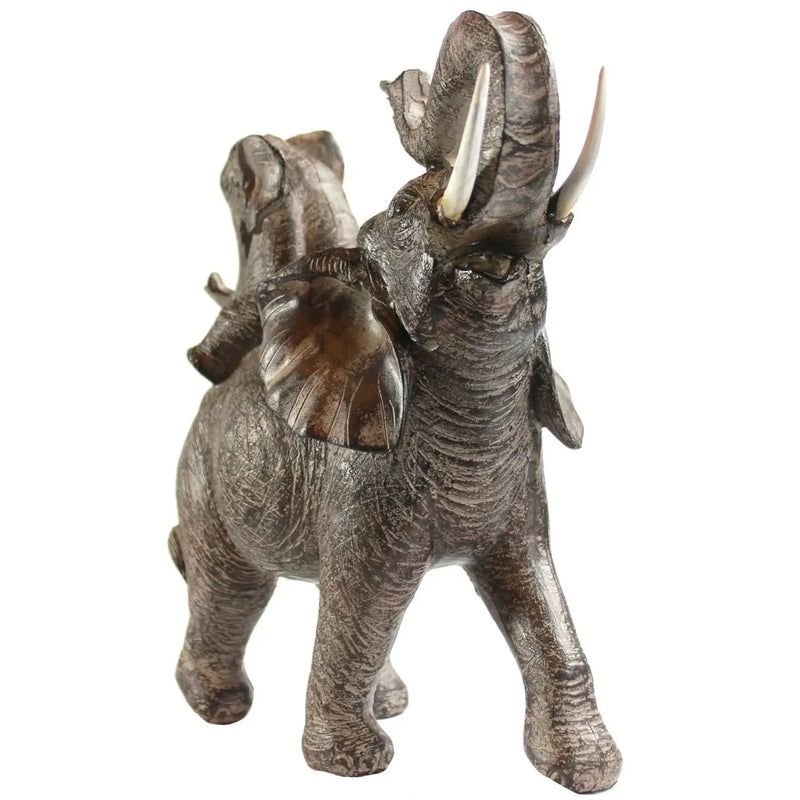 Large African Elephant and Calf Statue Decorative Home and Garden Decor by House Of Avana
