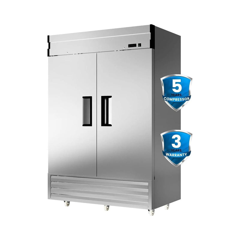 Large Commercial 49 Cu.Ft 2-Door Stainless Steel Reach-In Refrigerator With OmniSmart Temperature Control (SAK54160) by SAKSBY WHOLESALE