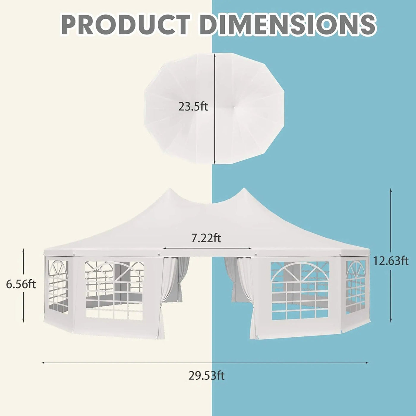 Large Heavy-Duty Customizable Party Tent With Sidewalls And Windows (SAK72615) by SAKSBY WHOLESALE