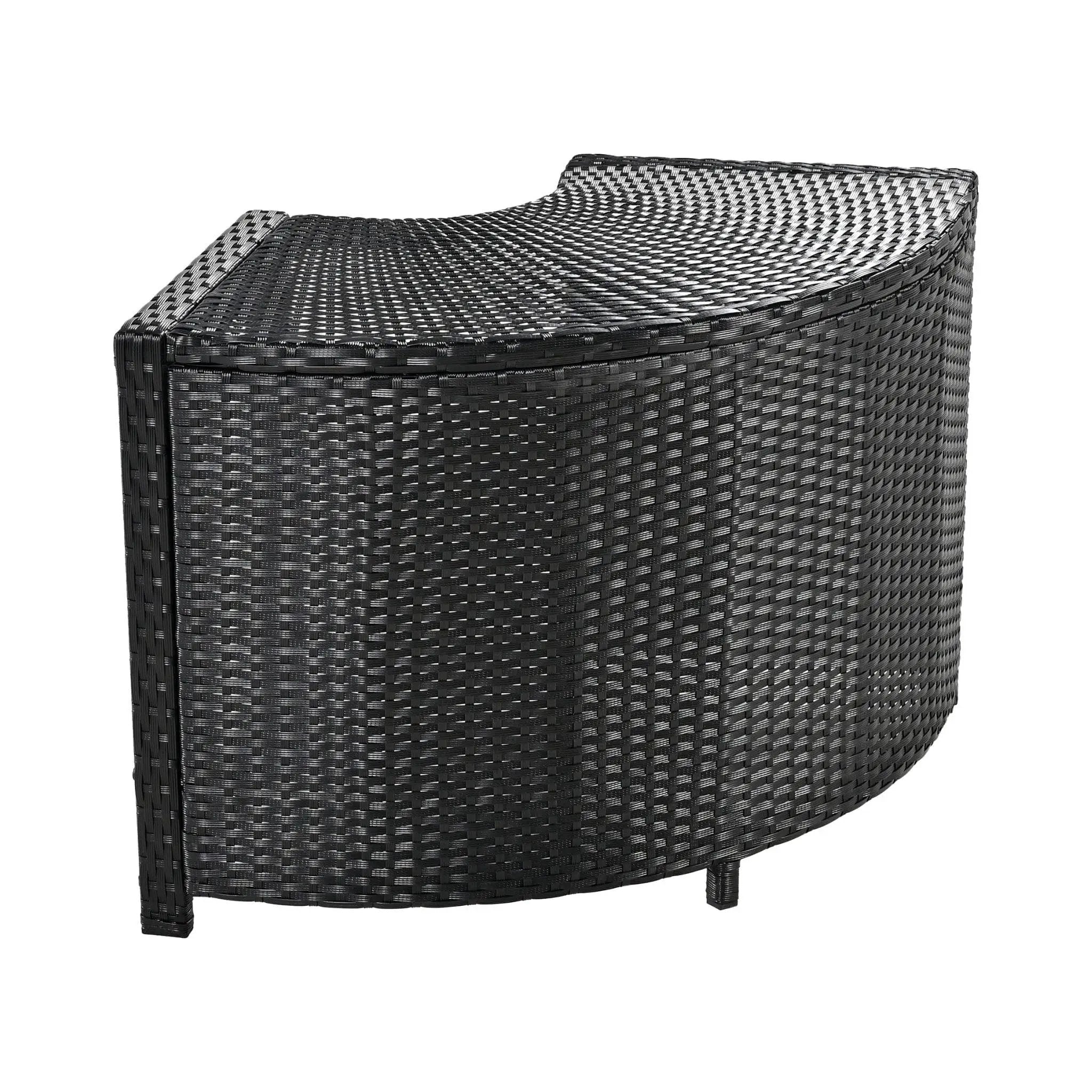Large Outdoor Quadrilateral Spa Surround Rattan Sectional Sofa Set With Storage Compartments (SAK80217) by SAKSBY WHOLESALE