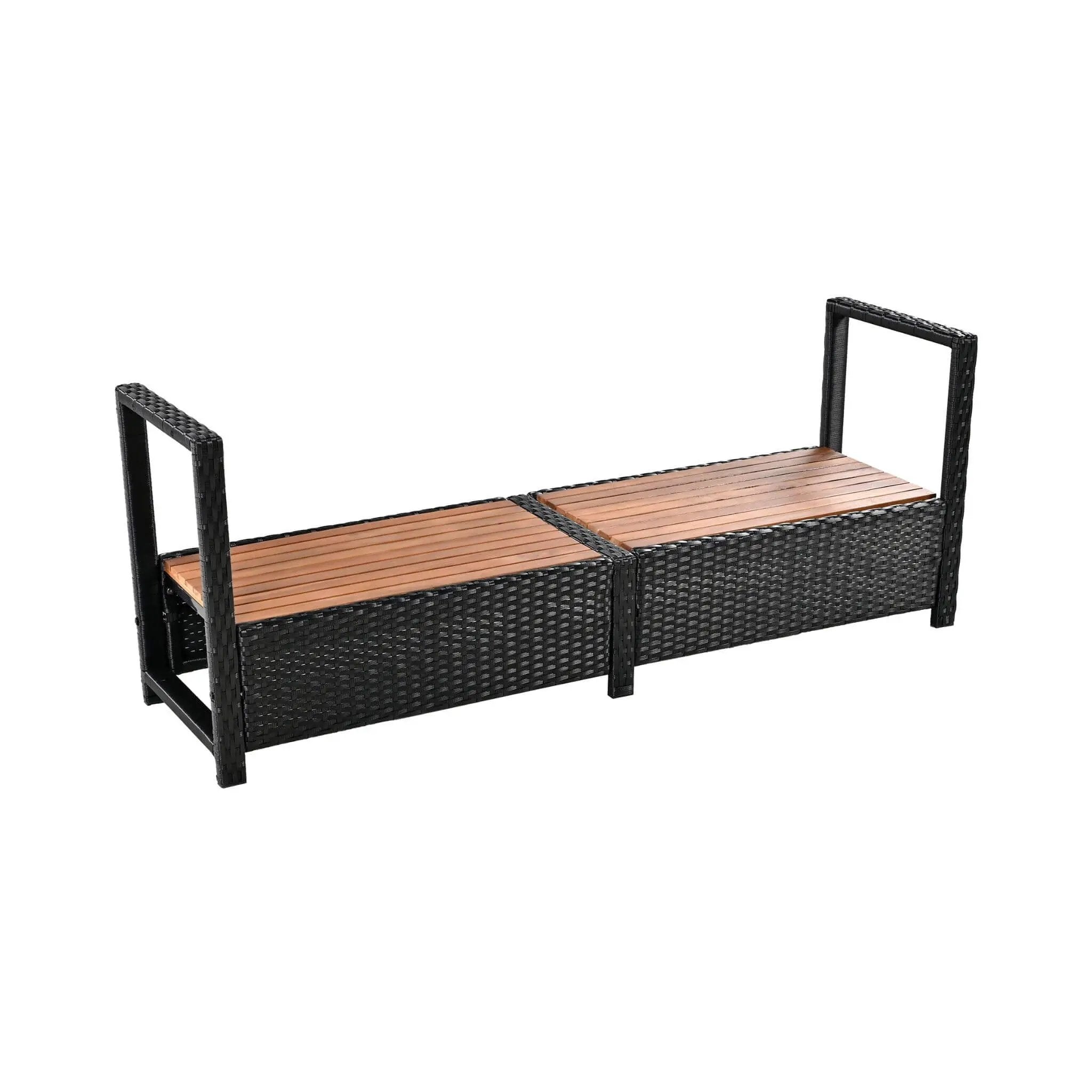 Large Outdoor Quadrilateral Spa Surround Rattan Sectional Sofa Set With Storage Compartments (SAK80217) by SAKSBY WHOLESALE