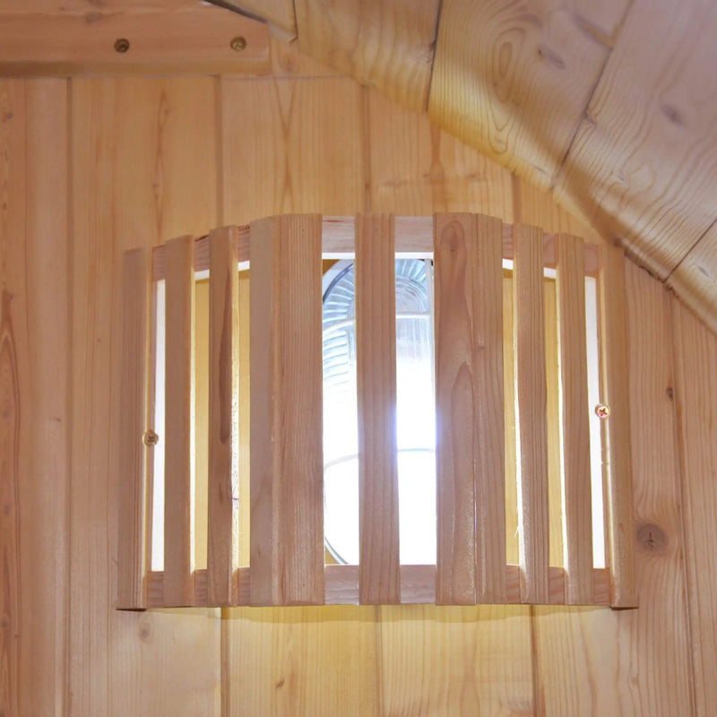 Thermora Ignite Large Premium American White Oak Outdoor Wooden Barrel Sauna With 4.5KW Sauna Heater (SAK45968) by SAKSBY WHOLESALE