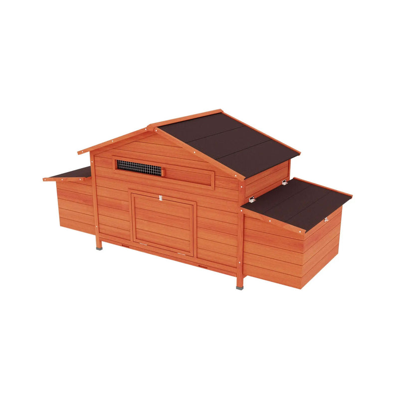Large 44-Inch Premium Outdoor Spacious Wooden Chicken Coop With Two-Sides Nesting Boxes (SAK21875) by SAKSBY WHOLESALE
