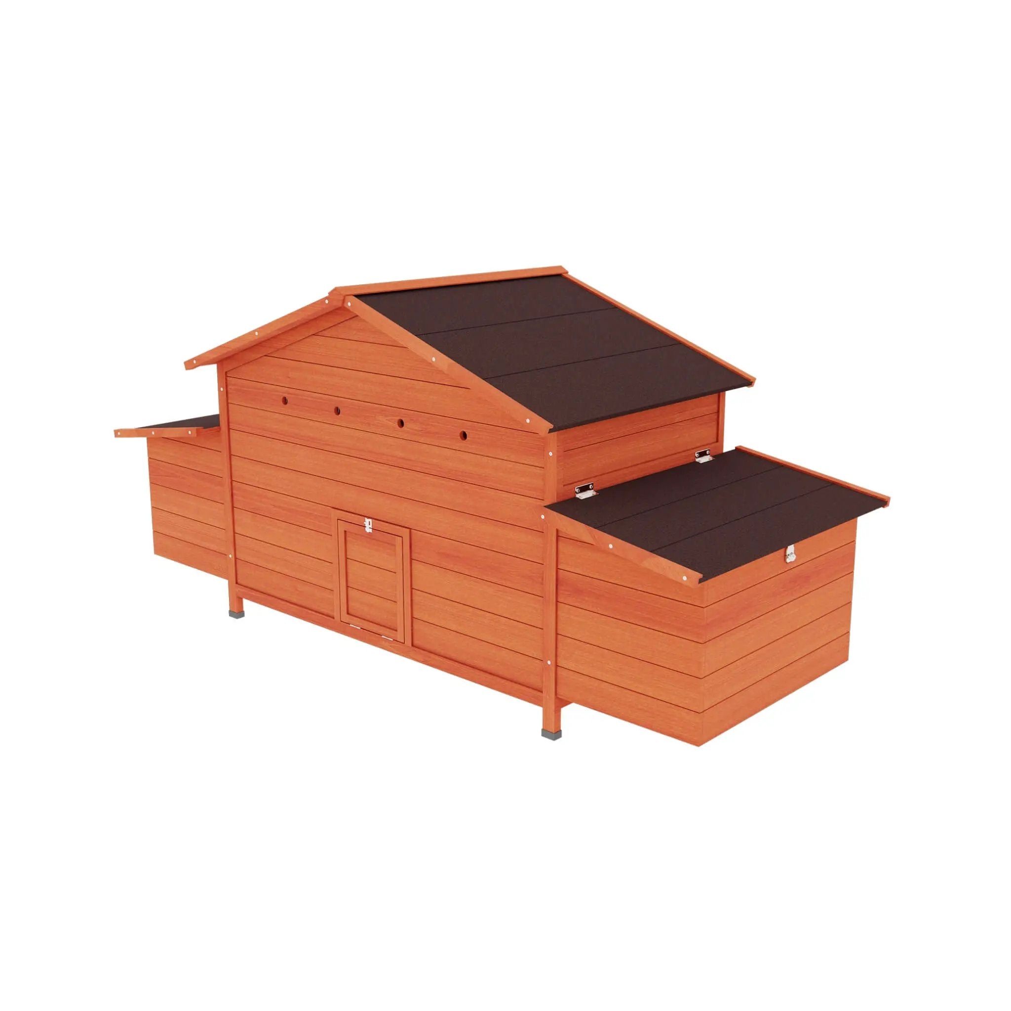 Large 44-Inch Premium Outdoor Spacious Wooden Chicken Coop With Two-Sides Nesting Boxes (SAK21875) by SAKSBY WHOLESALE