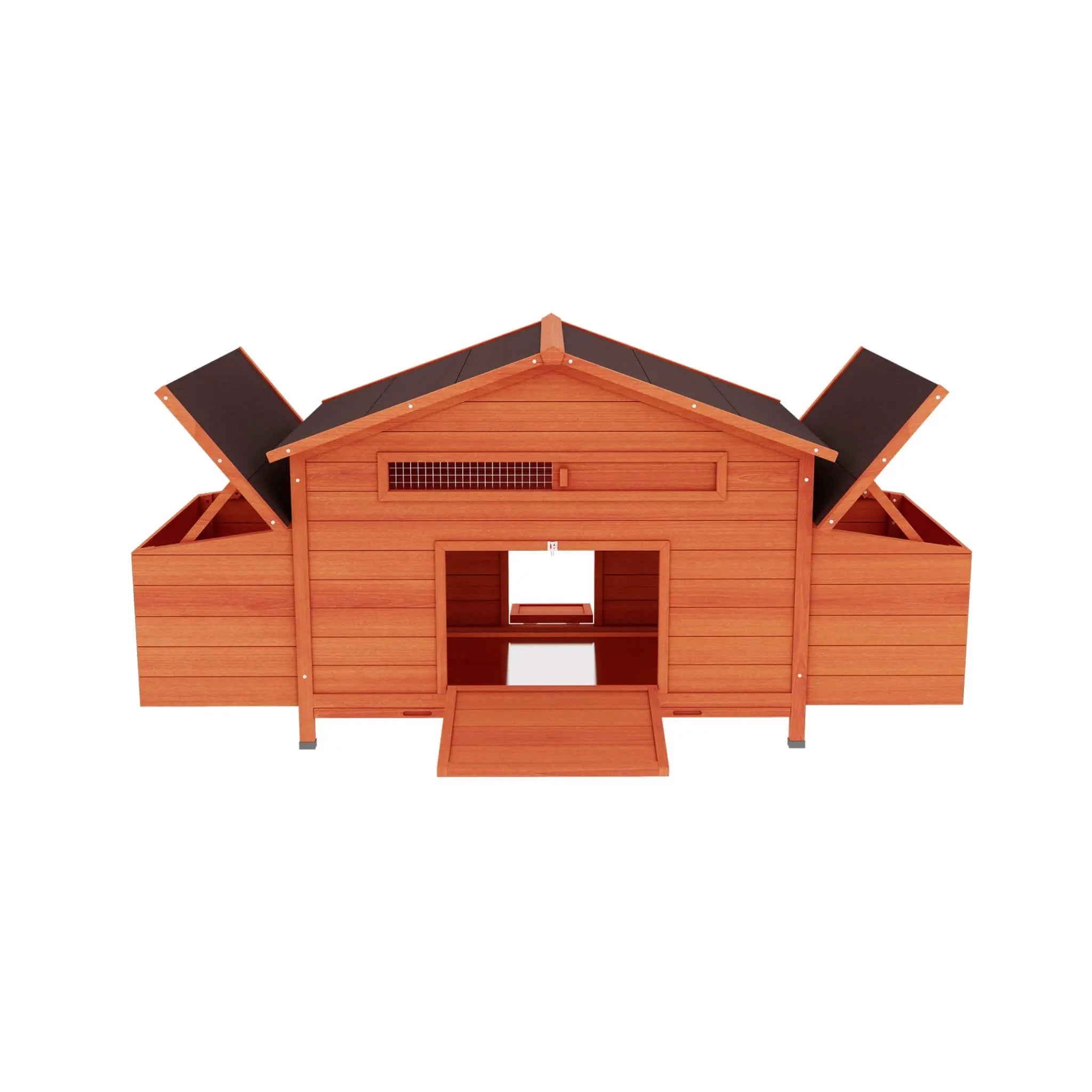 Large 44-Inch Premium Outdoor Spacious Wooden Chicken Coop With Two-Sides Nesting Boxes (SAK21875) by SAKSBY WHOLESALE