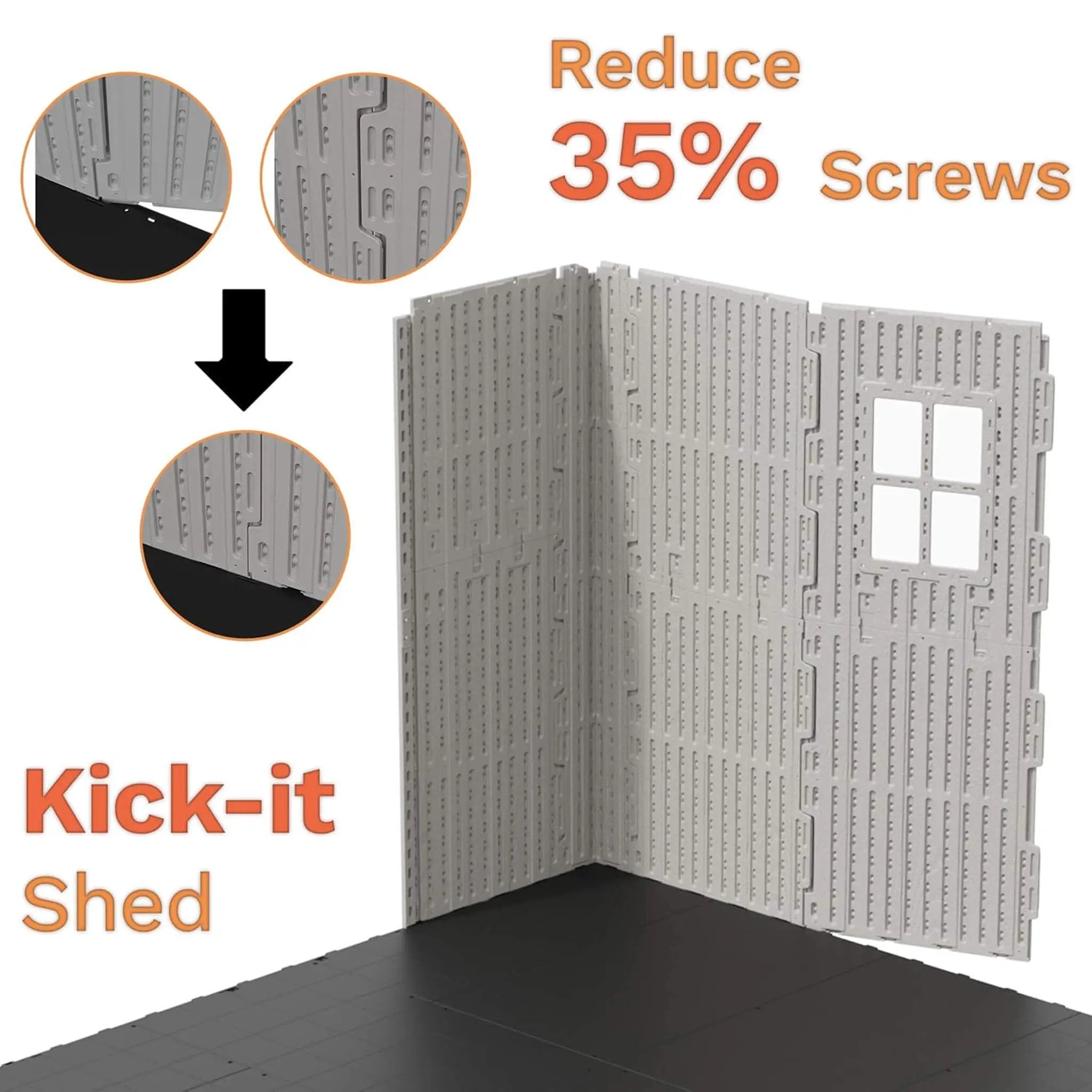 Alora Large Resin Outdoor Storage Shed With Floor, Windows, And Lockable Door (SAK98421) by SAKSBY WHOLESALE