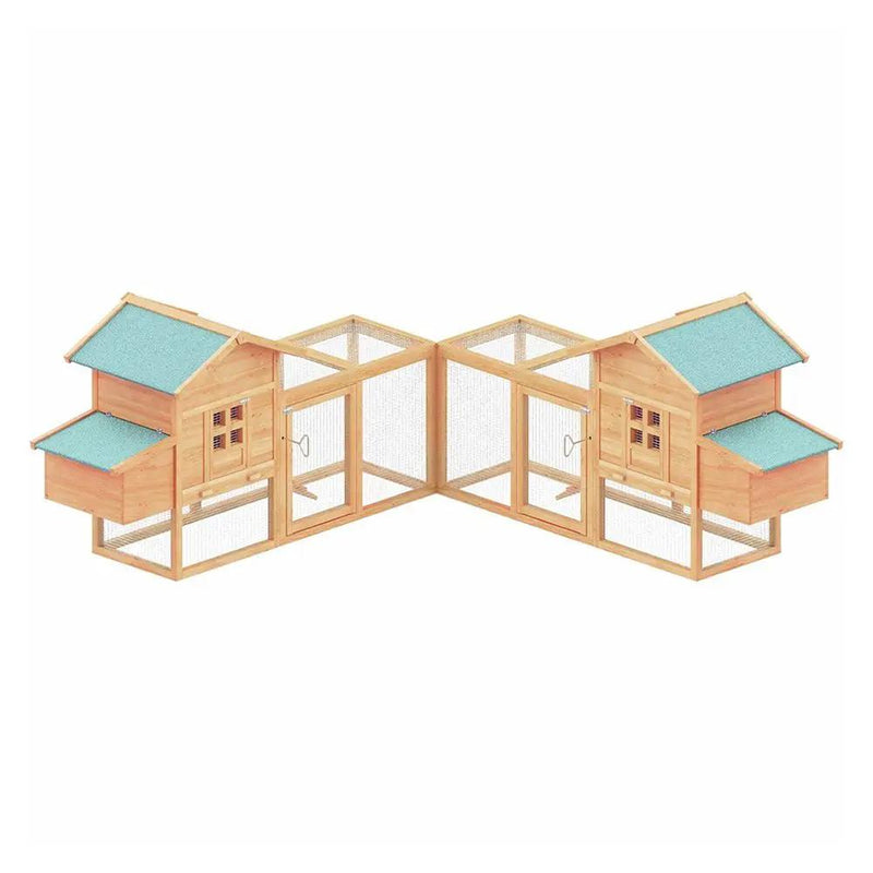 Large 160-Inch Wooden Backyard Hen Chicken Coop Enclosure W/ Nest Box & Run (SAK96451) by SAKSBY WHOLESALE