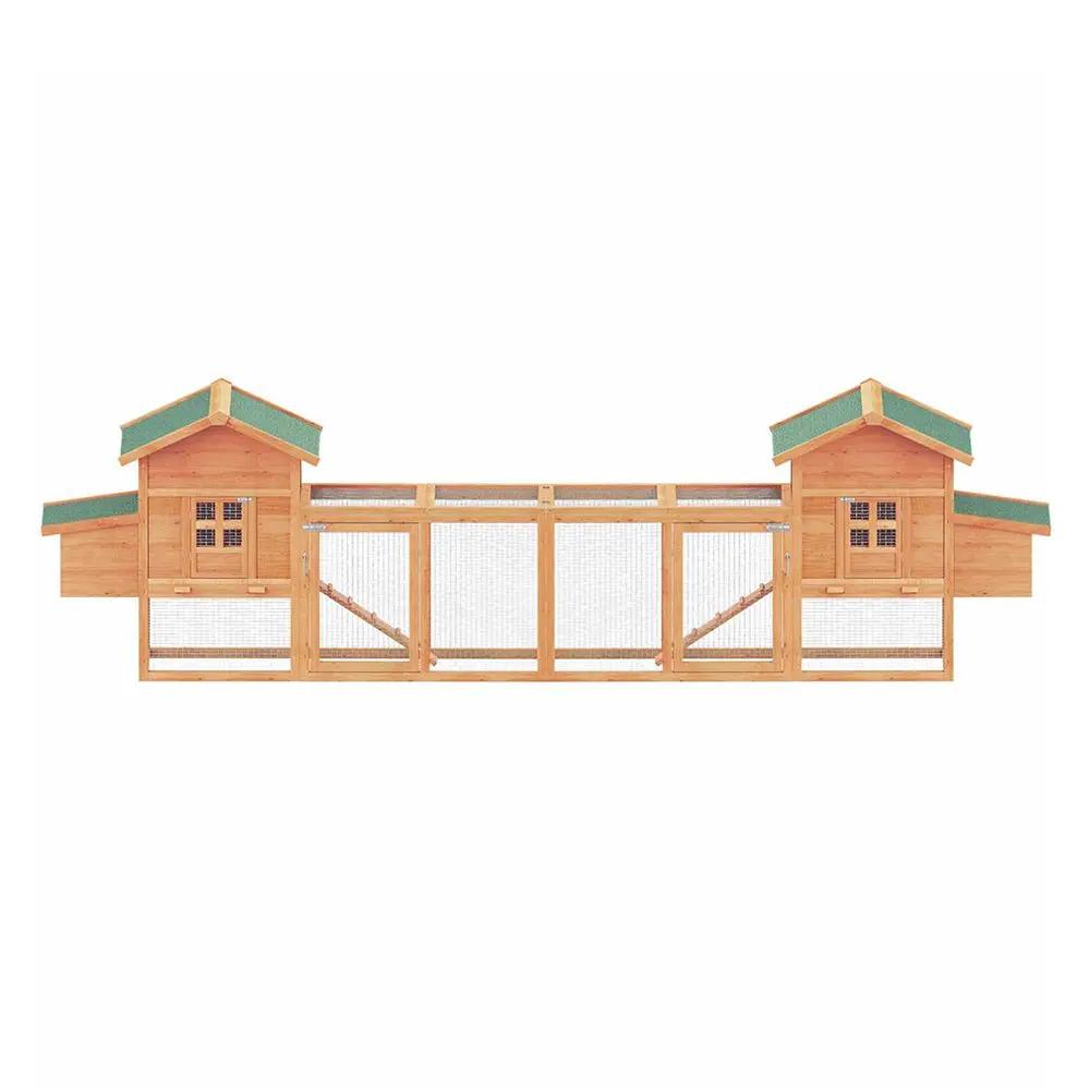 Large 160-Inch Wooden Backyard Hen Chicken Coop Enclosure W/ Nest Box & Run (SAK96451) by SAKSBY WHOLESALE