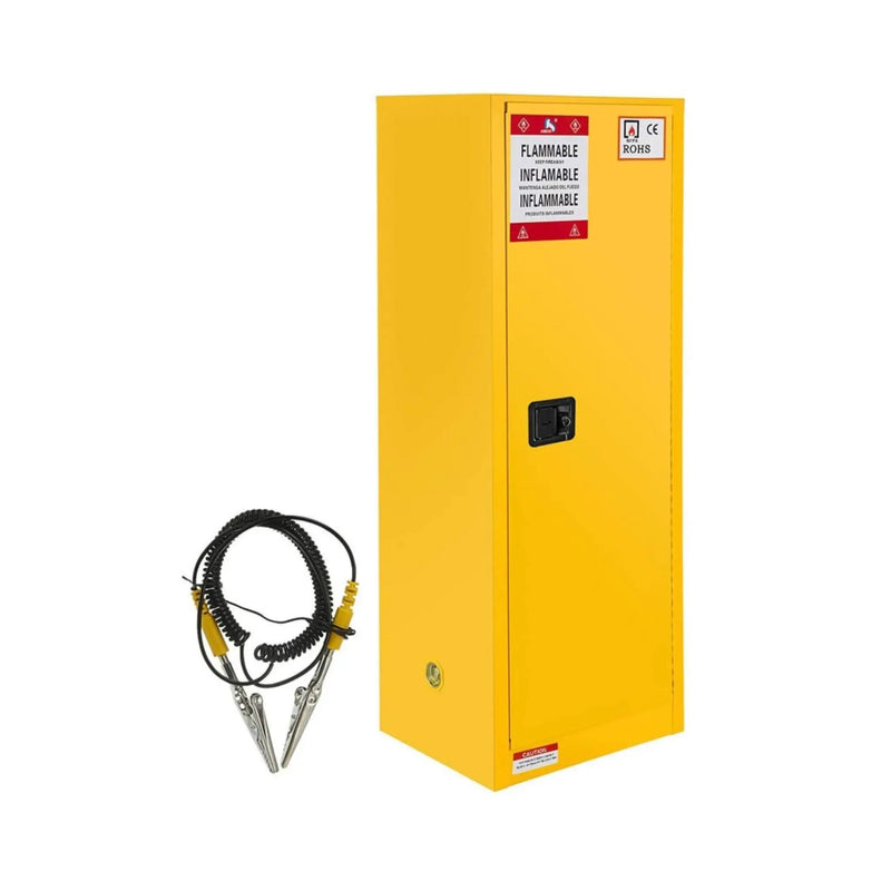 Large Yellow 35-Inch Heavy-Duty Flammable Welded Fireproof Storage Cabinet (SAK52837) by SAKSBY WHOLESALE
