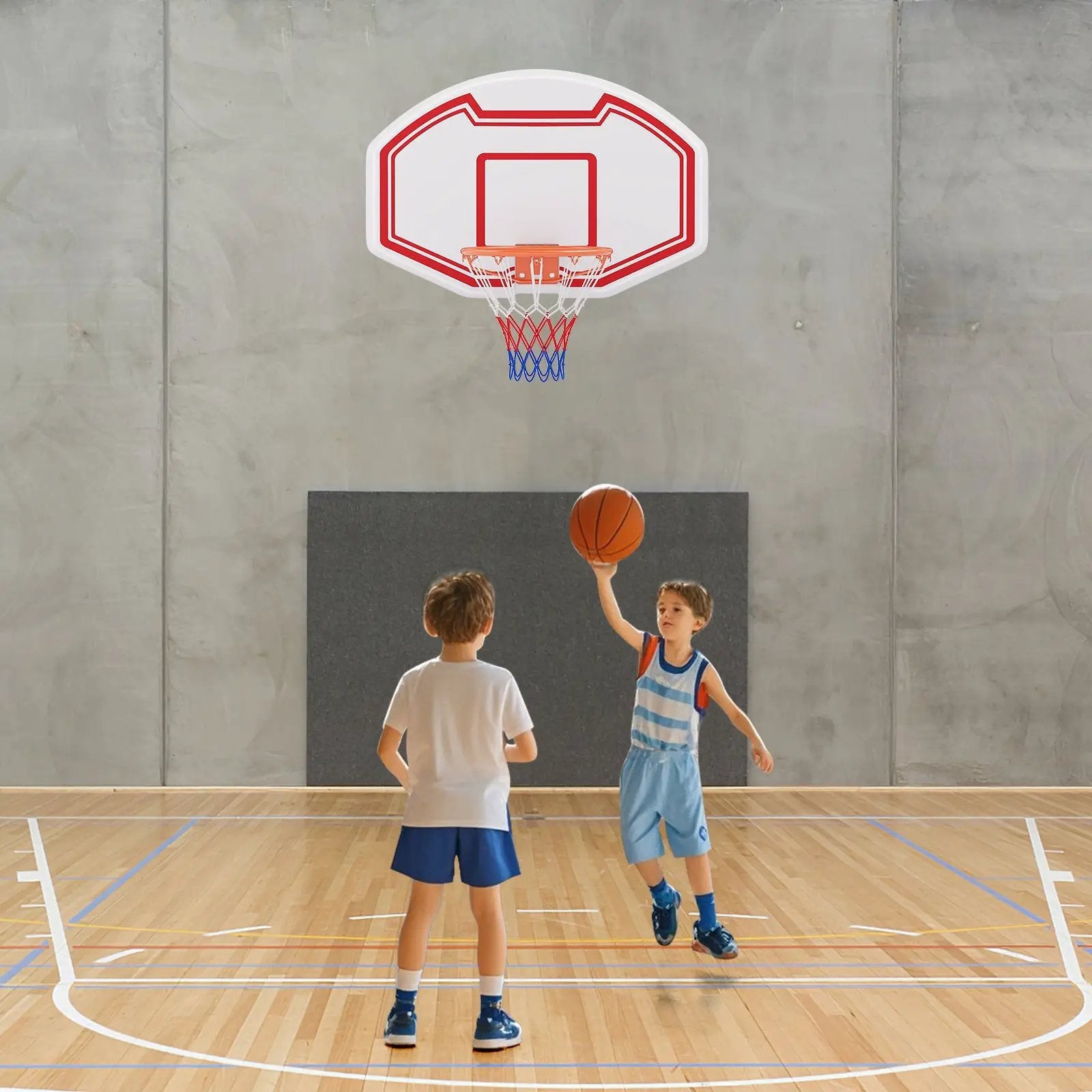 Large Wall Mounted Basketball Hoop with Shatter-proof Backboard by DirectDeals