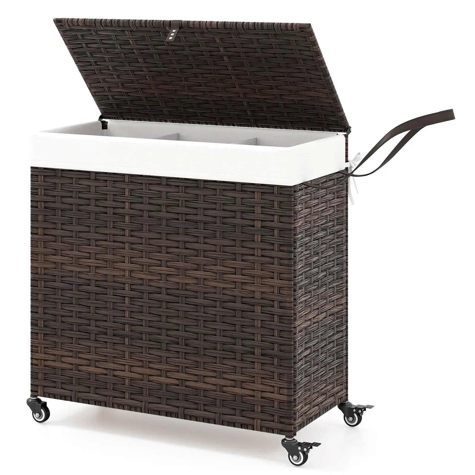 Laundry Hamper with Wheels and Lid by DirectDeals