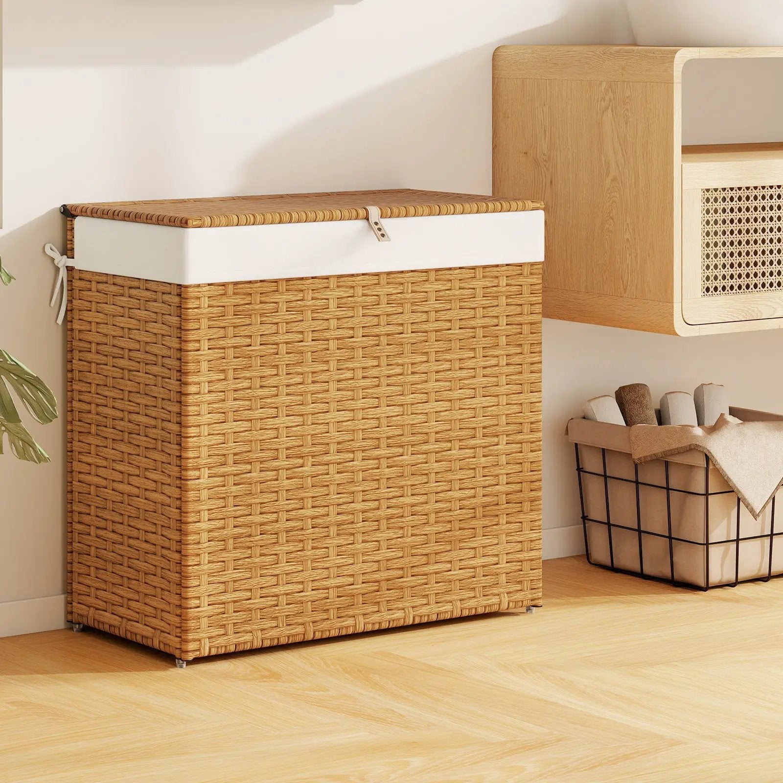 Laundry Hamper with Wheels and Lid by DirectDeals