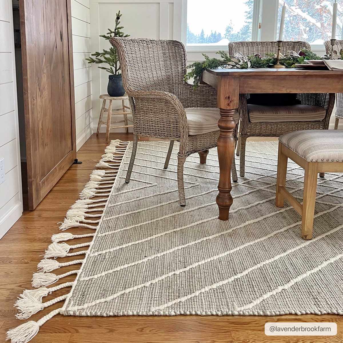 Marbletown Jute&Wool Blend Rug with Tassels - Clearance, photo 6 of 20