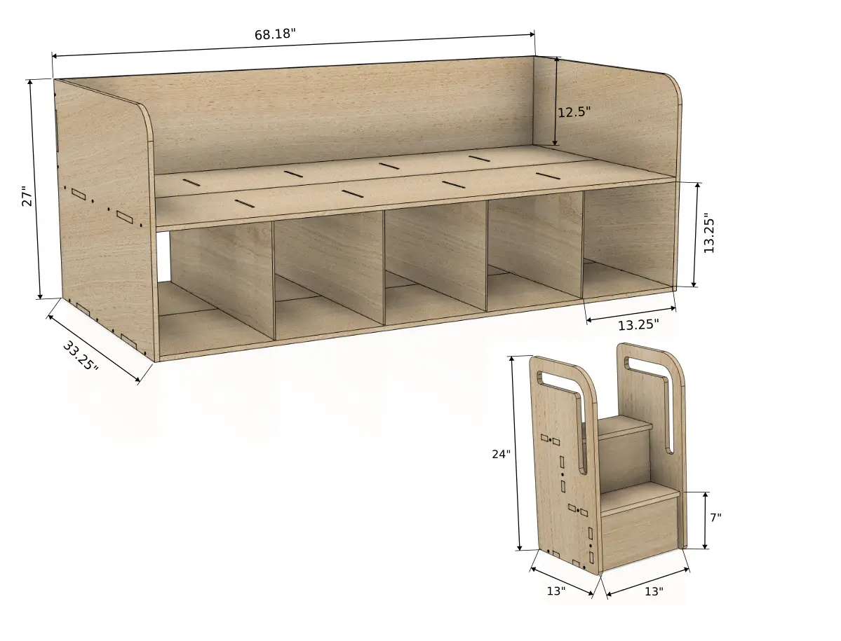 LAYLA- Play Cushion Couch by Bush Acres