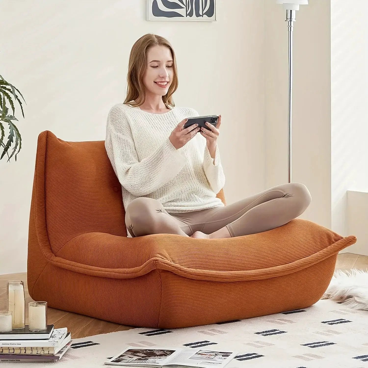 Lazy Sofa Chair, Fireside Chair Sofa Large Chair for Adults by House Of Avana
