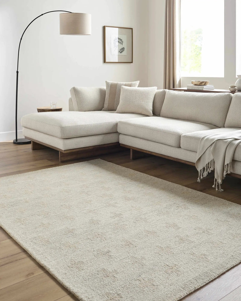 Lotta Peach Modern Wool Area Rug by Boutique Rugs