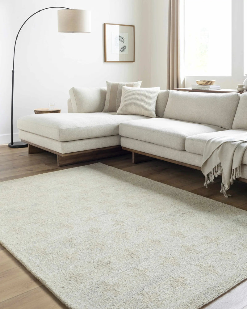 Lotta Peach Modern Wool Area Rug by Boutique Rugs