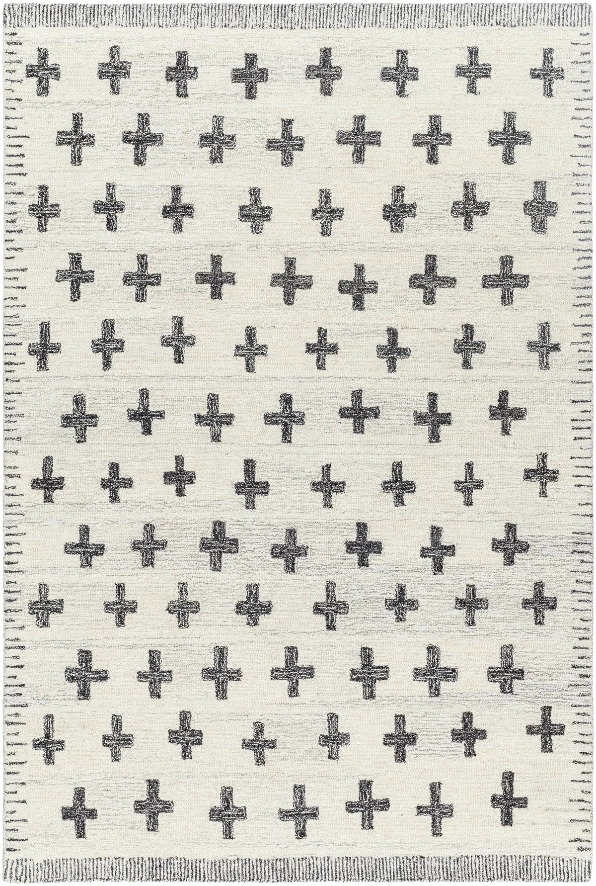 Lotta Light Silver Modern Wool Area Rug