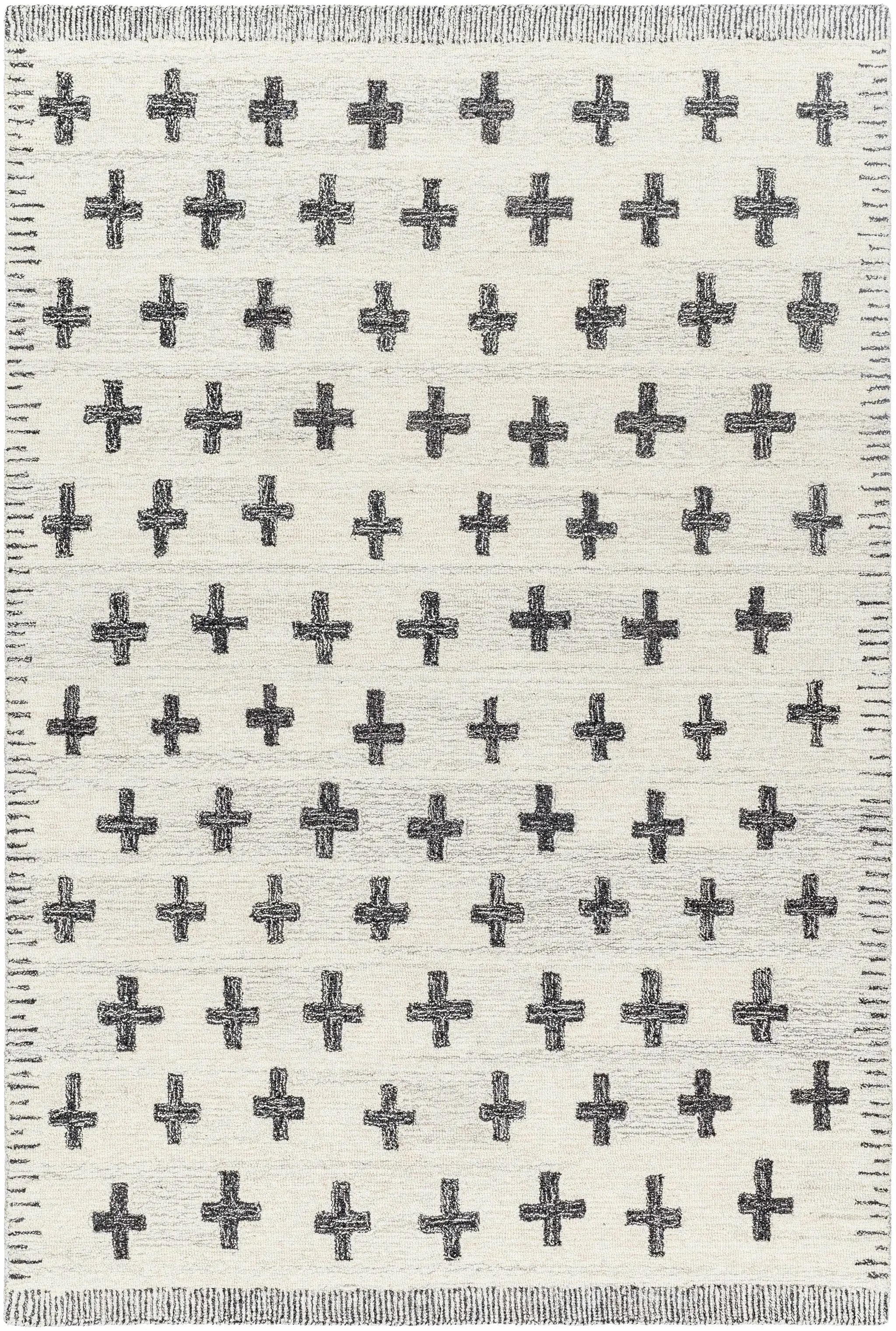 Lotta Light Silver Modern Wool Area Rug by Boutique Rugs