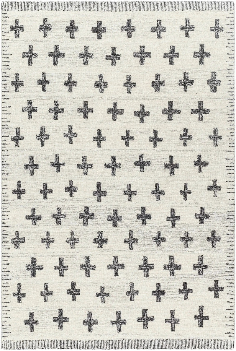 Lotta Light Silver Modern Wool Area Rug by Boutique Rugs