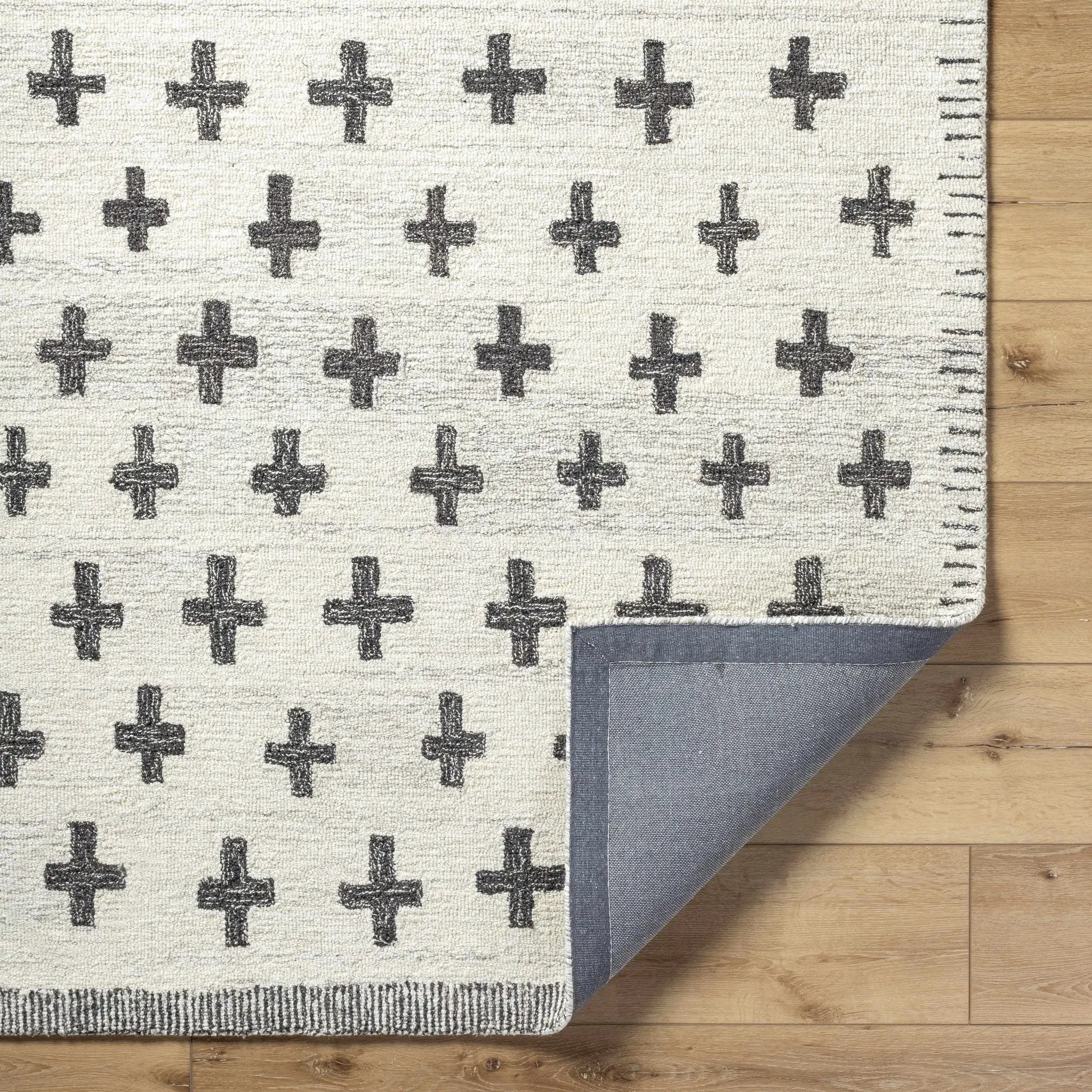 Lotta Light Silver Modern Wool Area Rug by Boutique Rugs