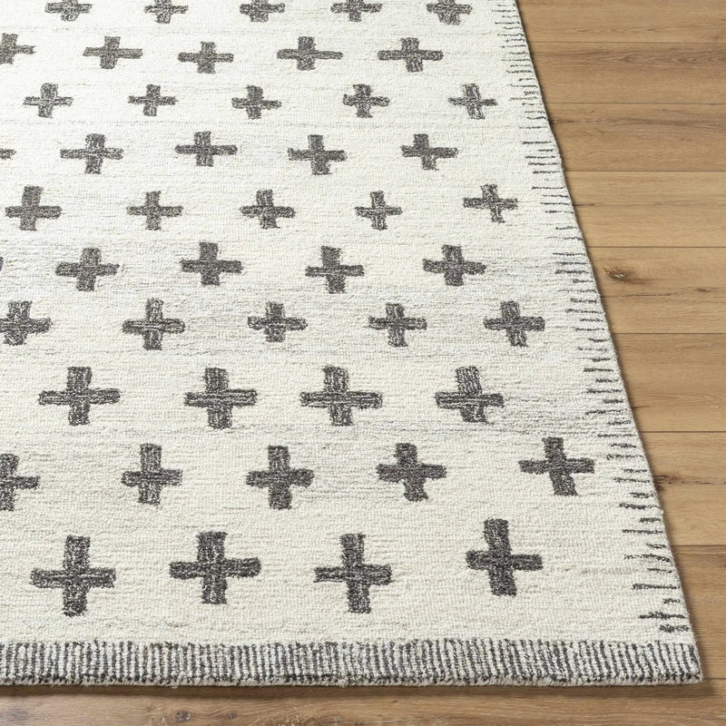 Lotta Light Silver Modern Wool Area Rug by Boutique Rugs