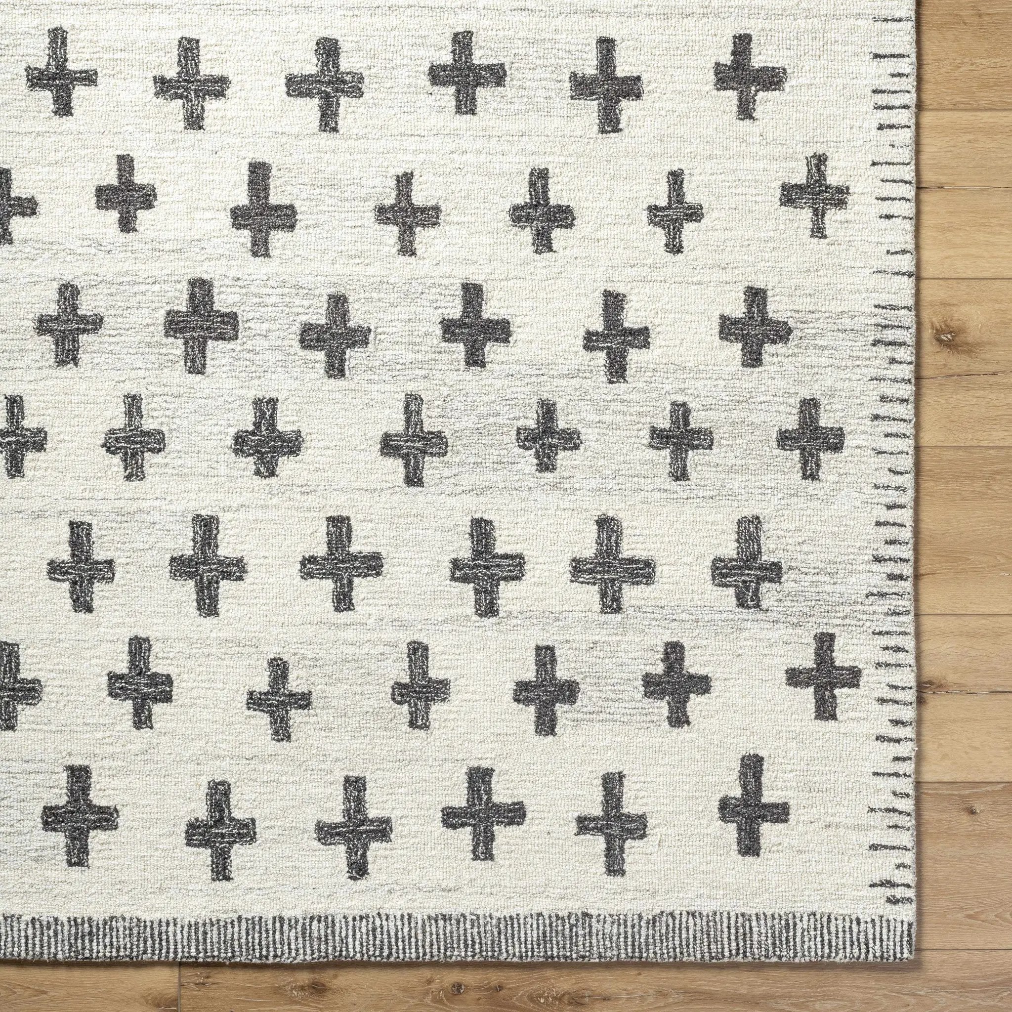 Lotta Light Silver Modern Wool Area Rug by Boutique Rugs
